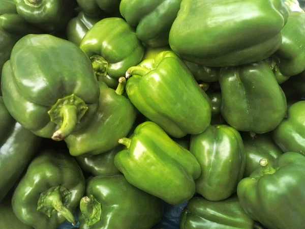 Pimenta Verde Vegetal Mercado Indiano Agricultura Ásia — Fotografia de Stock