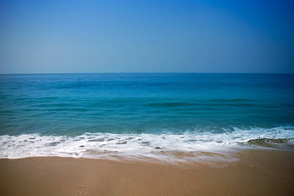 Été Exotique Plage Sable Kerala Vide Océan Exquis — Photo