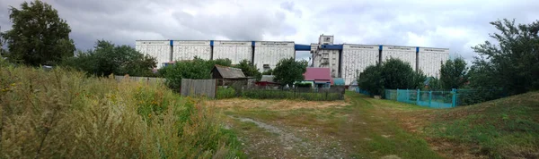 Elevador Granos Zona Suelo Negro Donde Cultiva Trigo — Foto de Stock