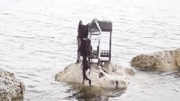 An altar on the seashore — Video Stock