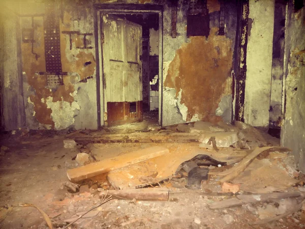 Ужас Подземной Комнаты Невероятным Пустая Комната — стоковое фото