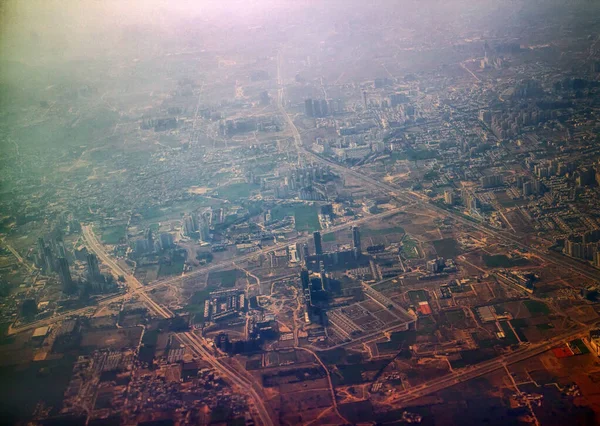 Journey Air View City Plane City India North Delhi — Stock Photo, Image