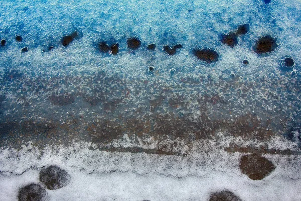 Fonte Glace Printanière Sur Rivière Remplie Lumière Couleurs — Photo