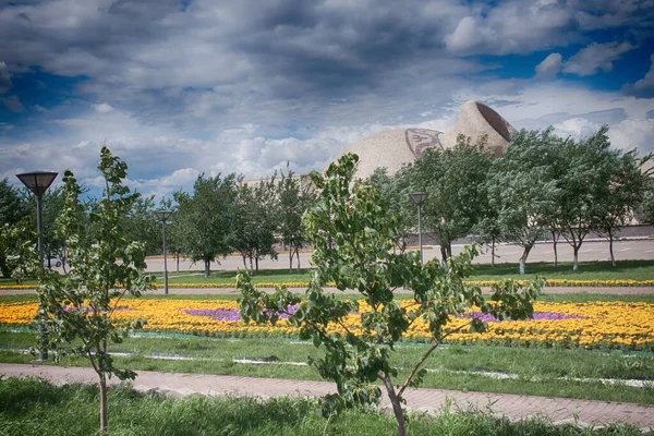 Nova Capital Cidade Cazaquistão Astana Área Parque Verão — Fotografia de Stock