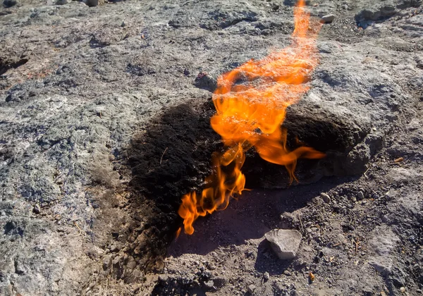 Natural gas burns a flam — Stock Photo, Image