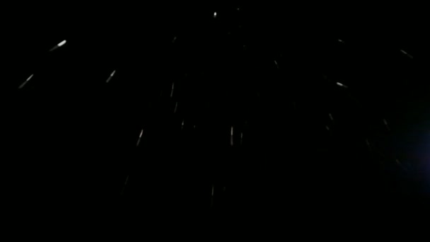 Night snow or the expanding universe — Stock Video