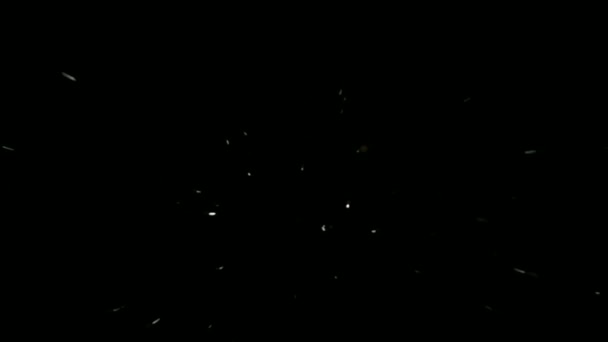 V noci sníh nebo rozšiřující se vesmír — Stock video