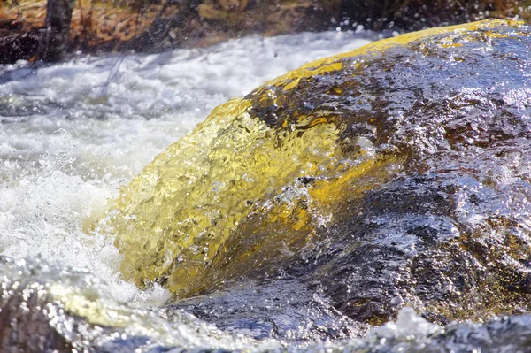 Closeup of  rapid waters of  river strong — Stock Photo, Image