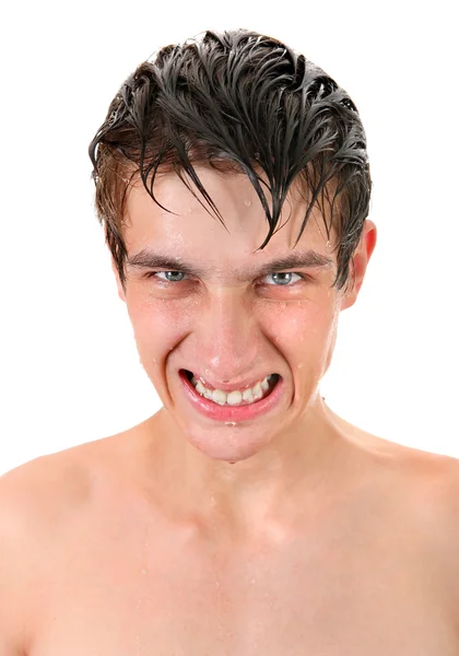 Wet Young Man — Stock Photo, Image