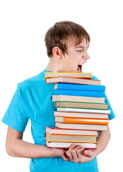 Niño con los libros — Foto de Stock