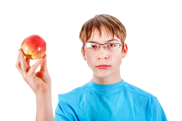 Kid with an Apple — Stock Photo, Image