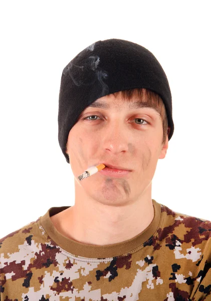 Mendigo con Cigarrillo — Foto de Stock
