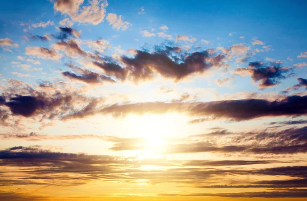 Paisaje Del Cielo Nocturno Con Puesta Sol Nubes — Foto de Stock