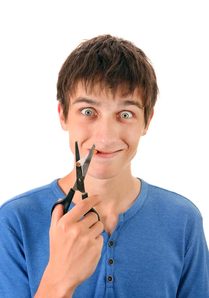 Young Man destroy a Cigarette — Stock Photo, Image