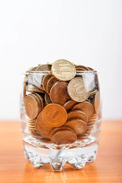 Coins in the Glass — Stock Photo, Image