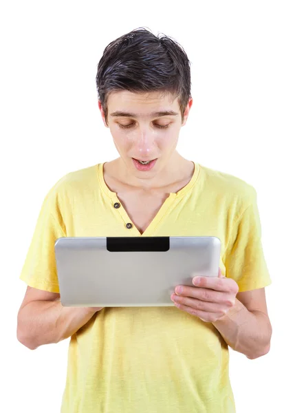 Adolescente con computer Tablet — Foto Stock