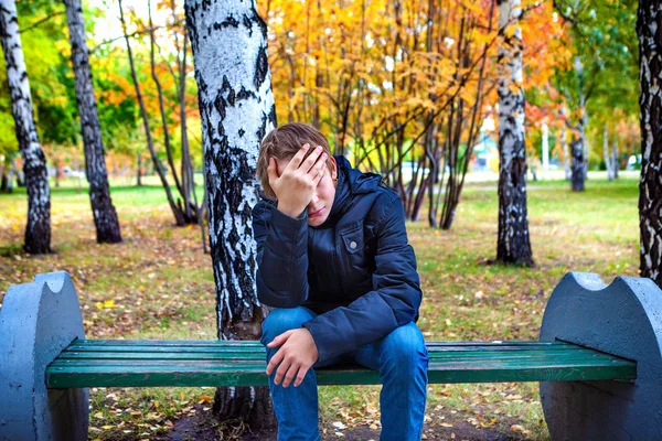 Sad Teenager outdoor — Stock Photo, Image