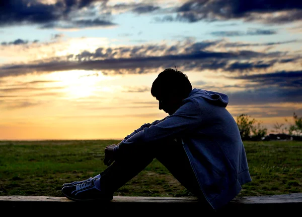 Sad Teenager outdoor — Stock Photo, Image