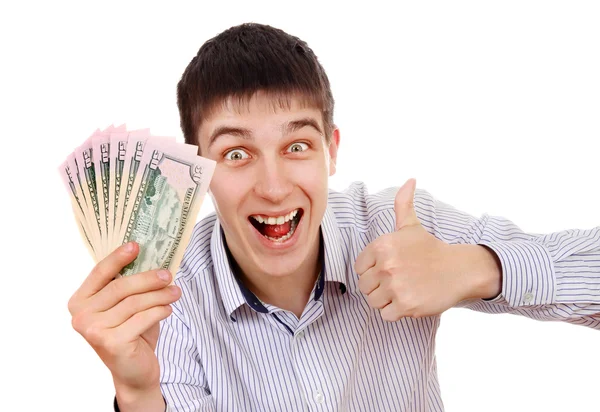 Teenager mit Geld — Stockfoto