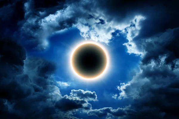 Eclipse Sun Abstract Dark Storm Clouds — Stock Photo, Image