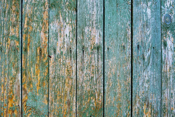 Old Wooden Planks Weathered Green Paint — Stock Photo, Image