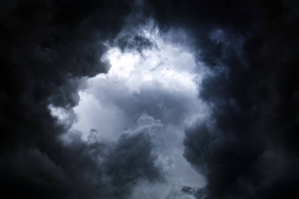 Dark and Dramatic Storm Clouds Area Background
