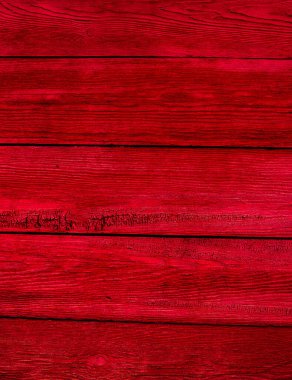 Yıpranmış Kırmızı Boyalı Eski Tahta Kalaslar