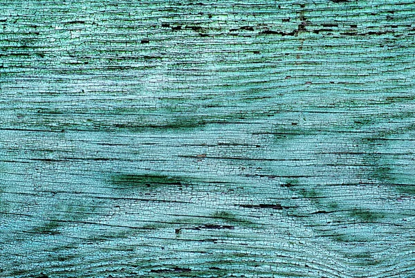 Old Wooden Board Weathered Green Paint — Stock Photo, Image