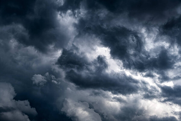Dark and Dramatic Storm Clouds Area Background
