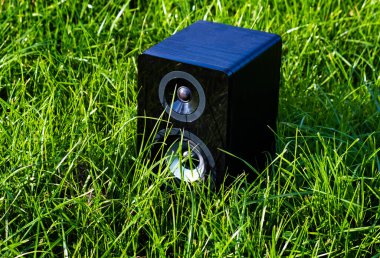 Çimen Arkaplanda Yüksek Ses Kutusu