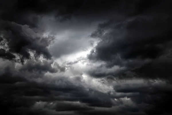 Nuvens Escuras Dramáticas Antes Tempestade Chuva — Fotografia de Stock