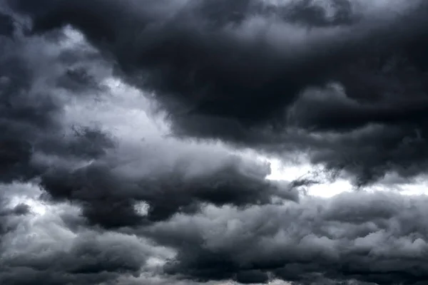 Dramatic Dark Clouds Thunder Storm Rain — Stock Photo, Image