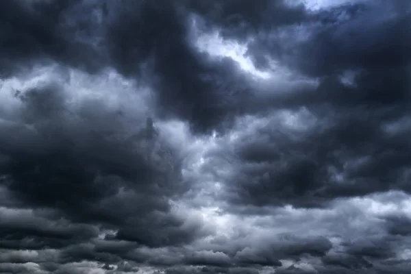 Dramatic Dark Clouds before Thunder Storm and Rain