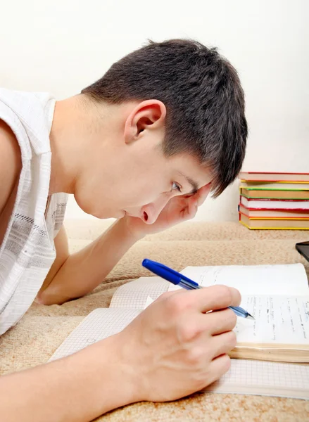 Adolescente haciendo tarea —  Fotos de Stock