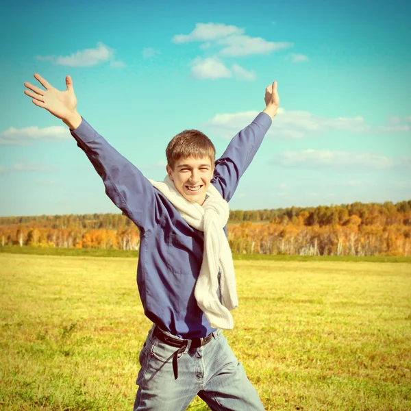 Ευτυχισμένος έφηβος εξωτερική — Φωτογραφία Αρχείου