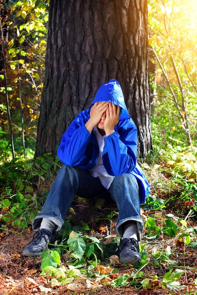 Sad Teenager outdoor — Stock Photo, Image