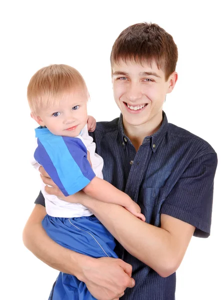 Junger Vater und Sohn — Stockfoto