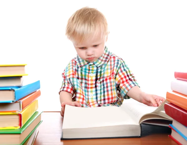 Bébé garçon avec les livres — Photo