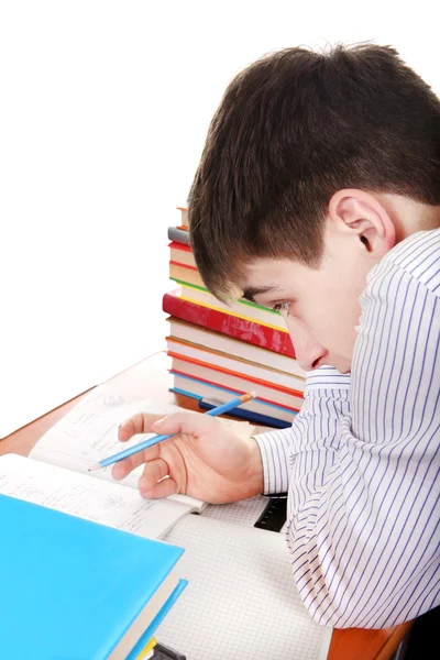 Adolescente se preparando para o exame — Fotografia de Stock