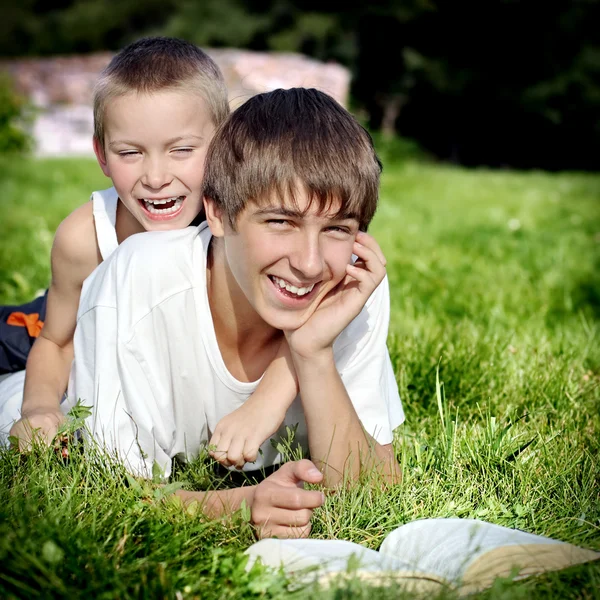 Brothers on the Meadow — Stock Photo, Image