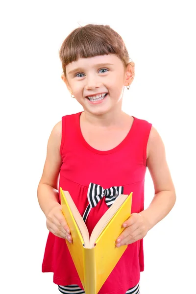 Bambina con il libro — Foto Stock