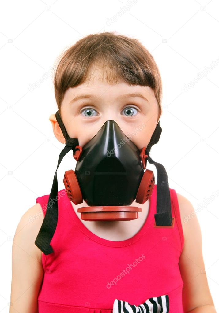 Little Girl in Gas Mask