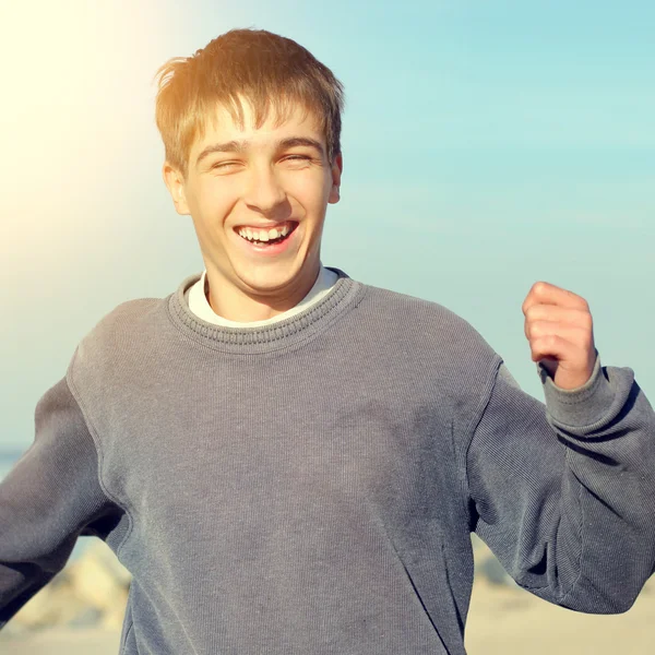 Teenager running — Stock Photo, Image