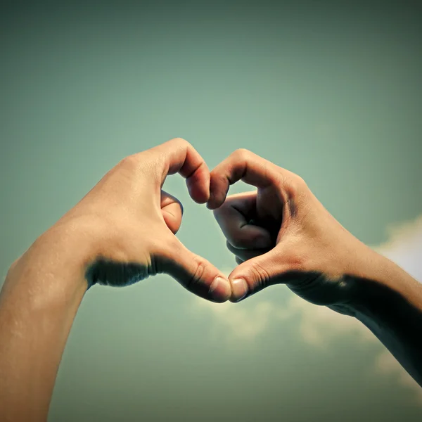 Hands in Heart Shape — Stock Photo, Image