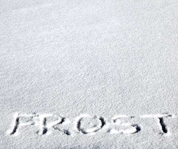 Frost på snön — Stockfoto