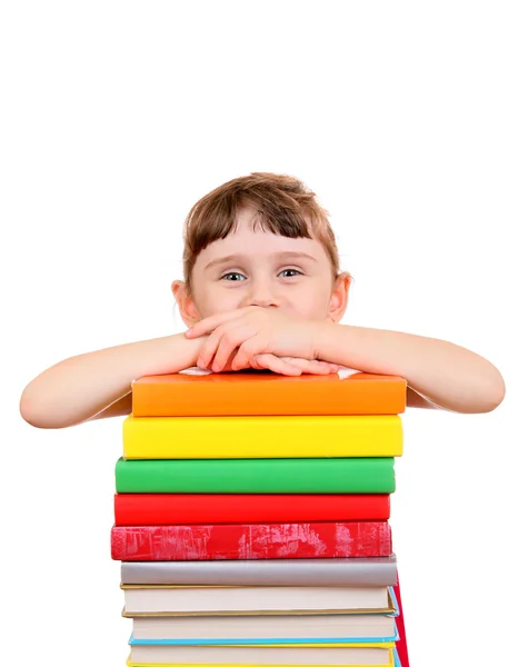 Niña con los libros — Foto de Stock