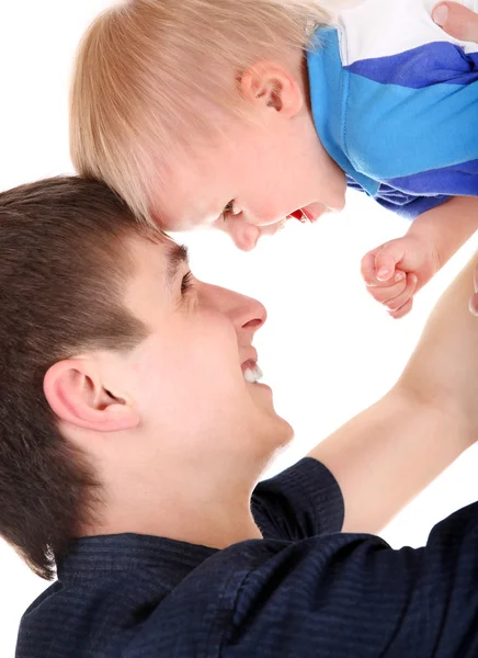 Junger Vater und Baby — Stockfoto