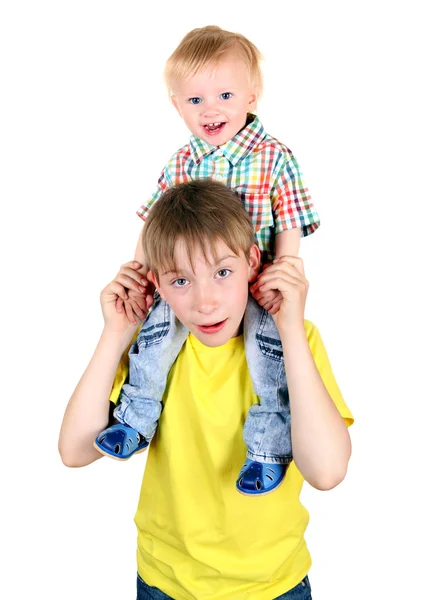 Kid and Baby Boy — Stock Photo, Image