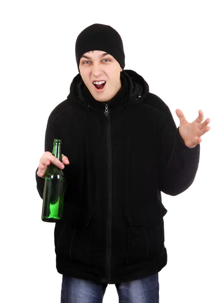 Hooligan with a Beer — Stock Photo, Image