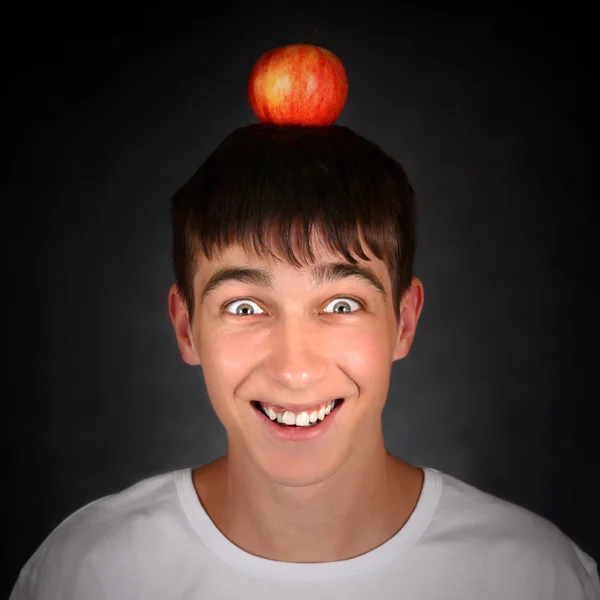 Jablko na hlavu — Stock fotografie
